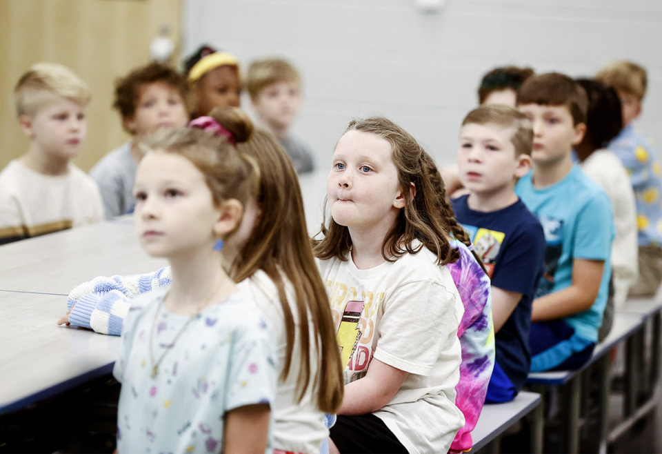 <strong>Forest Hill Elementary School students attend class on the first day of school on Wednesday, Aug. 7, 2024.</strong> (Mark Weber/The Daily Memphian)