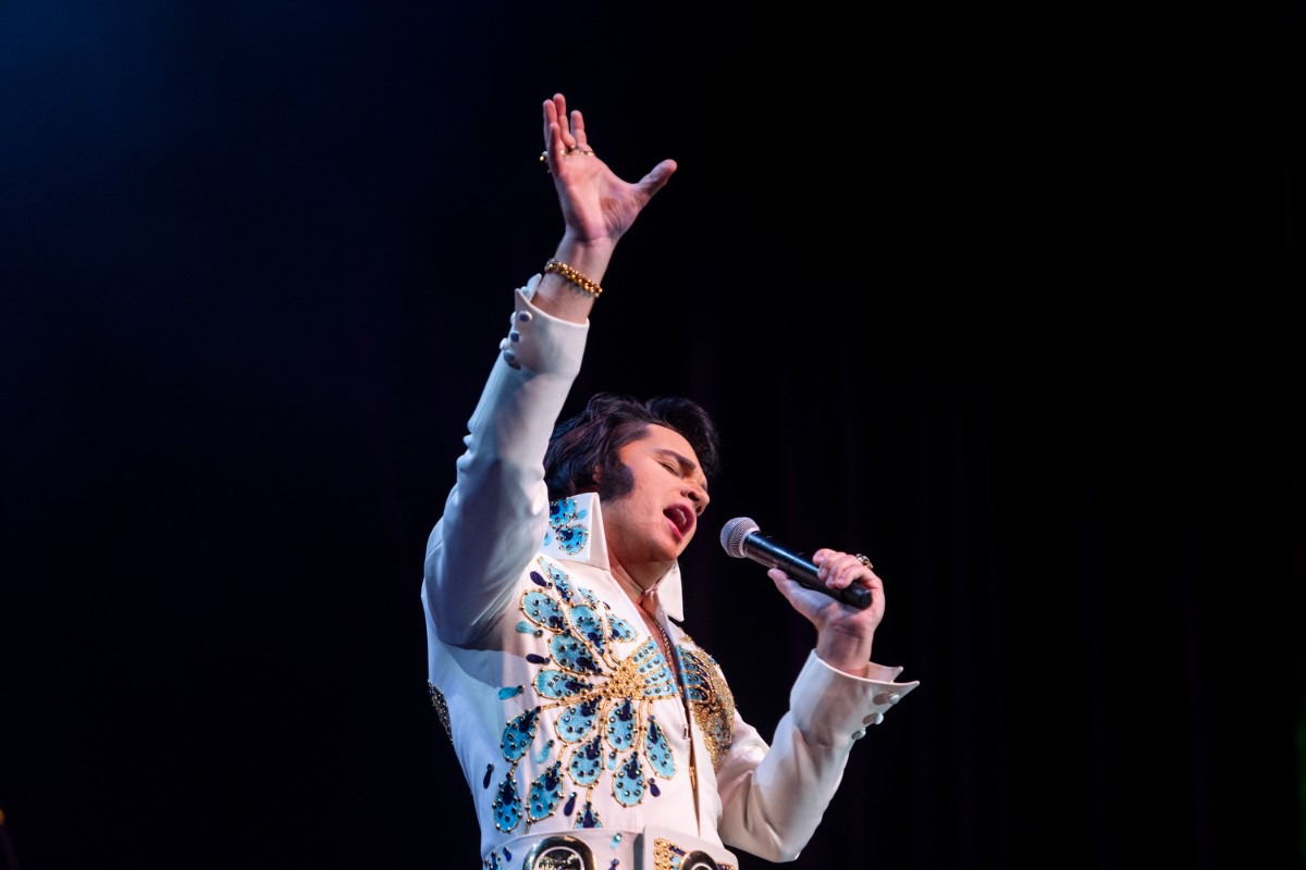 <strong>Jimmy Holmes performs during the 2024 Ultimate Elvis Tribute Contest.</strong> (Brad Vest/special to The Daily Memphian)