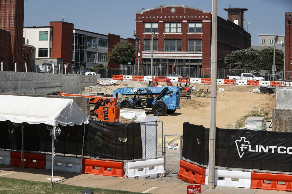 <strong>Construction continues at National Civil Rights Museum&rsquo;s Founders Park on Monday, August 12, 2024.</strong> (Mark Weber/The Daily Memphian)