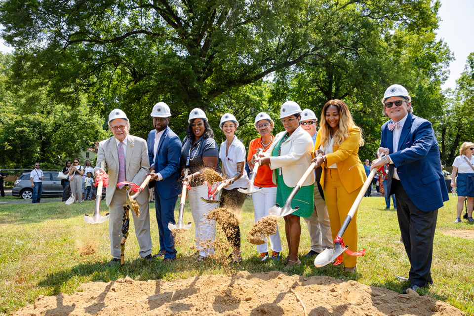 <strong>U.S. Rep. Steve Cohen, Memphis Mayor Paul Young and others ceremonially break ground on new affordable housing in Orange Mound.</strong> (Benjamin Naylor/The Daily Memphian)