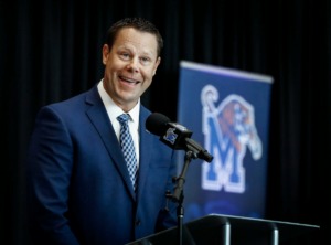 <strong>The University of Memphis&rsquo; new athletic director, Laird Veatch, was introduced during a press conference at the Laurie-Walton Family Basketball Center on Tuesday, Aug. 13.</strong> (Mark Weber/Daily Memphian)