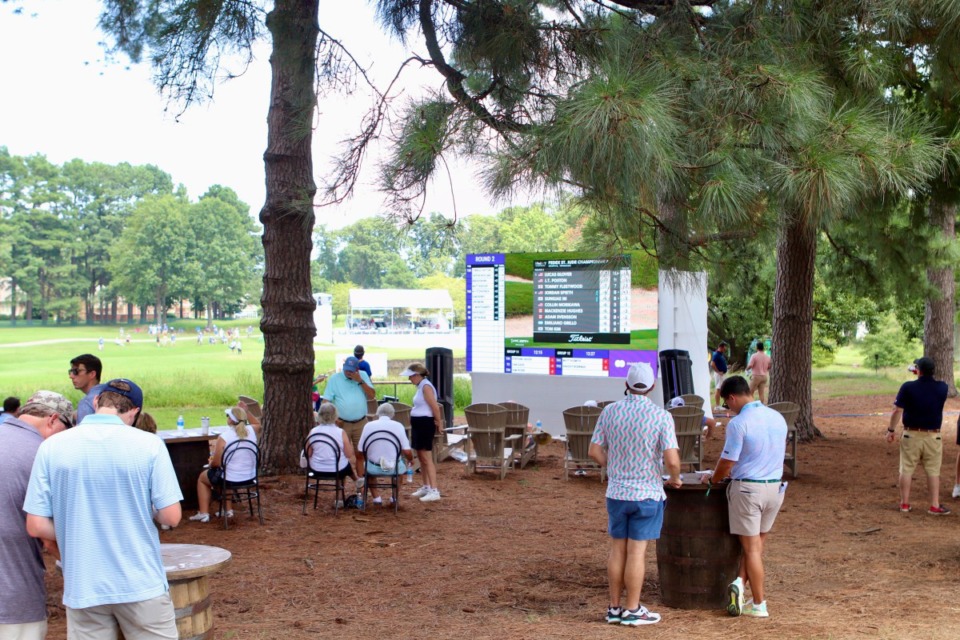 <strong>Birdies &amp; Bubbles has become a fan-favorite food destination at the FedEx St. Jude Championship. The food stand and bar was created by chefs Andy Ticer and Michael Hudman for the annual golf tournament.</strong> (Courtesy Enjoy AM Restaurant Group)