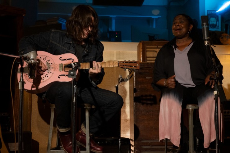 <strong>Sam Bryant (left) and Ruthie Foster perform at Sun Studio Aug. 14, 2024, as part of celebration of the 70th anniversary of &ldquo;That&rsquo;s All Right.&rdquo;</strong> (Ziggy Mack/Special to The Daily Memphian)