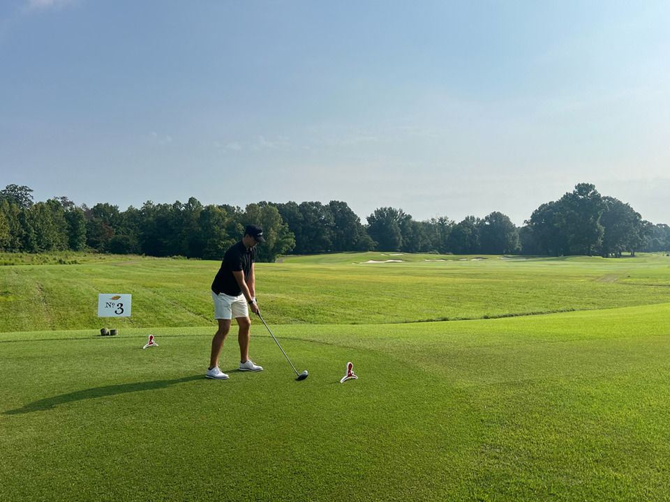 <strong>Memphis Grizzly Luke Kennard plays in the Danny Thomas Celebrity-Am Thursday, Aug. 15.</strong> (Drew Hill/The Daily Memphian)