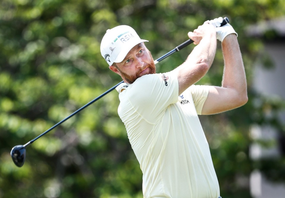 <strong>PGA golfer Chris Kirk watches his tee shot on hole 18 during first round action of the FedEx St. Jude Championship on Thursday, Aug. 15.</strong> (Mark Weber/The Daily Memphian)