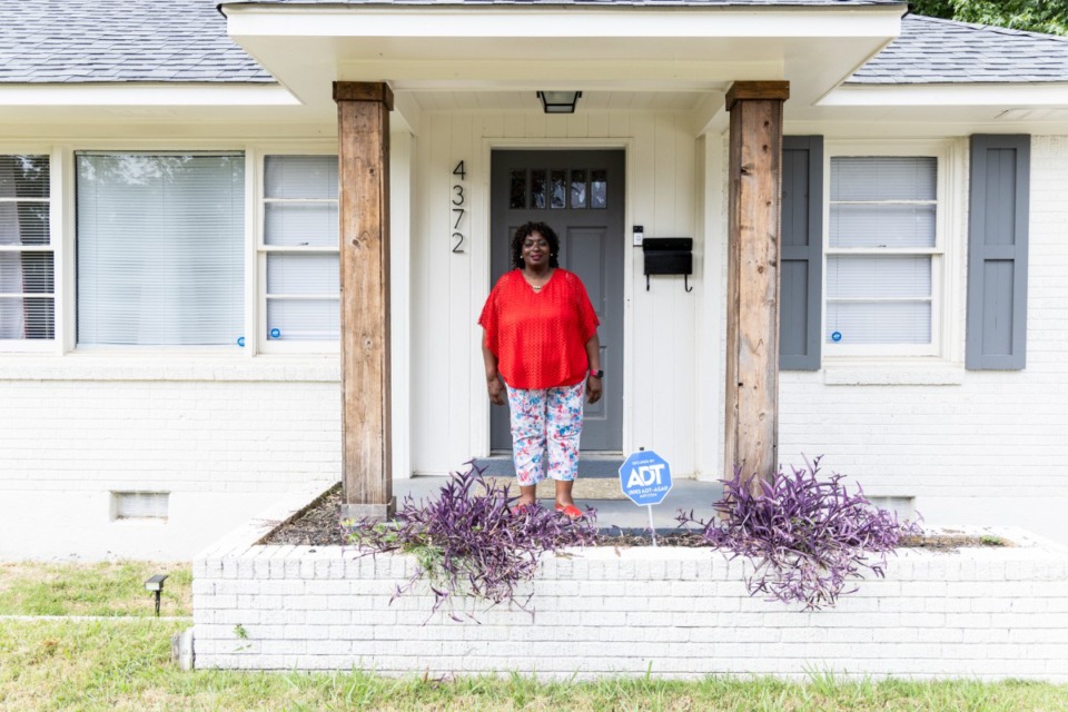 <strong>Queen Wright bought her Berclair home with the help of a program that offers down payment assistance for Memphis educators.</strong> (Brad Vest/Special to The Daily Memphian)