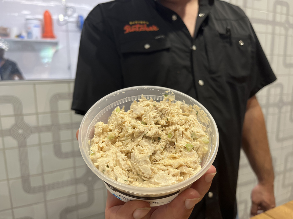 <strong>The chicken salad at Buster's Butcher was inspired by head butcher Brad McCarley's mom's recipe.</strong> (Jennifer Chandler/The Daily Memphian)