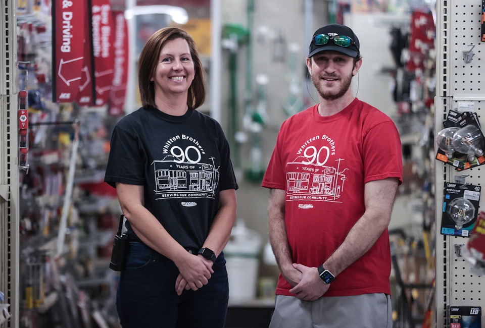 <strong>New owner George Sultani, right, will run Whitten Hardware in Orange Mound with general manager, Mary Margaret Friskillo.</strong> (Patrick Lantrip/The Daily Memphian)