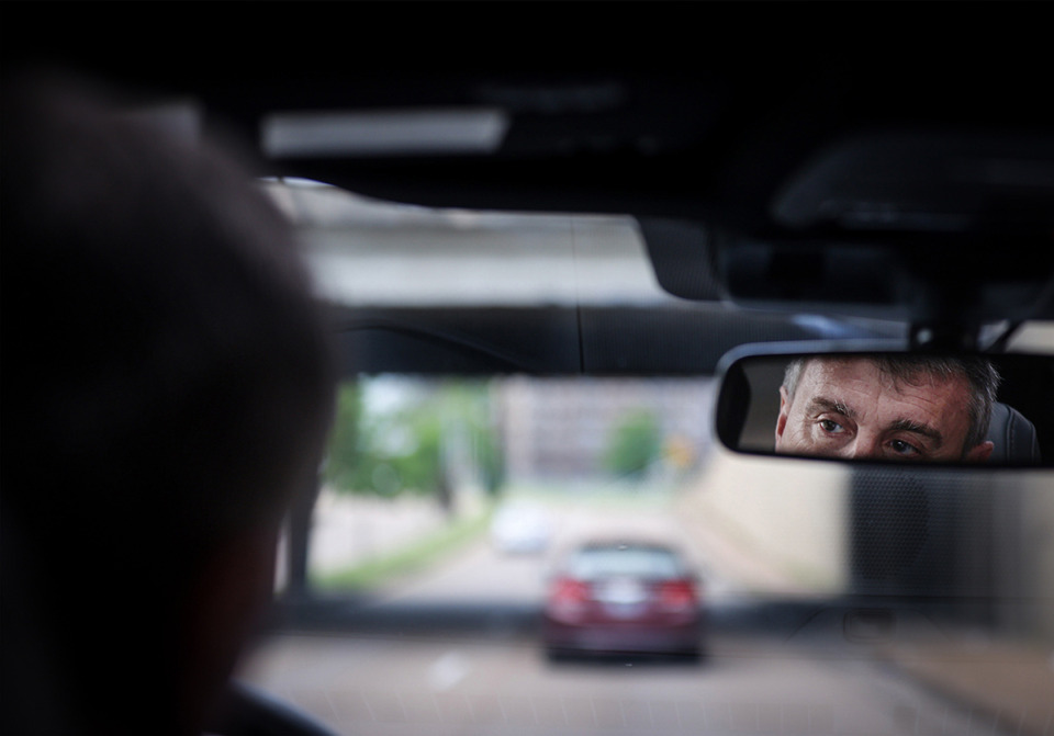 <strong>Kel Kearns, former plant manager of BlueOval City, test drives a Ford F-150 Lightning truck around Downtown Memphis. Ford Motor Co. announced it will delay the launch of its Tennessee-made electric truck, code-named &ldquo;Project T3,&rdquo; until the second half of 2027.&nbsp;</strong>(Patrick Lantrip/The Daily Memphian file)&nbsp;