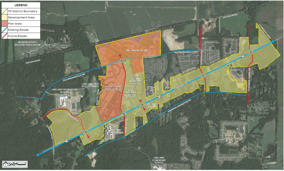 <strong>A map of a new Tax Increment Financing (TIF) district approved by the city&rsquo;s Industrial Development Board and Board of Commissioners.</strong> (Courtesy City of Lakeland)