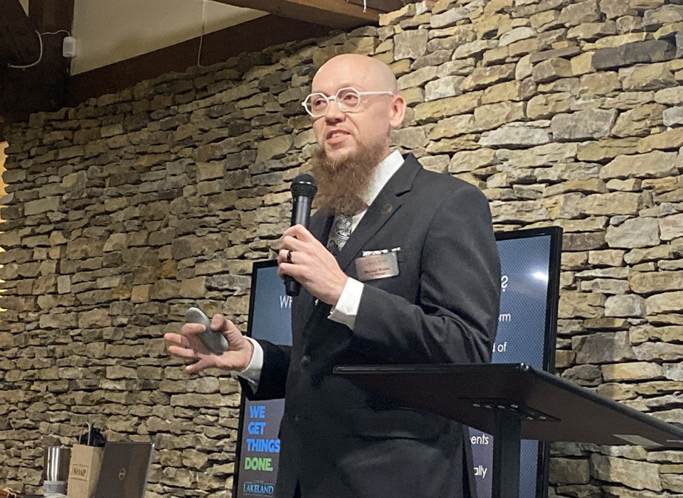 <strong>Lakeland city manager Michael Walker was the guest speaker at the Lakeland Area Chamber of Commerce monthly membership luncheon at the Lakeland Golf Club May 22.</strong> (Micahel Waddell/Special to The Daily Memphian)