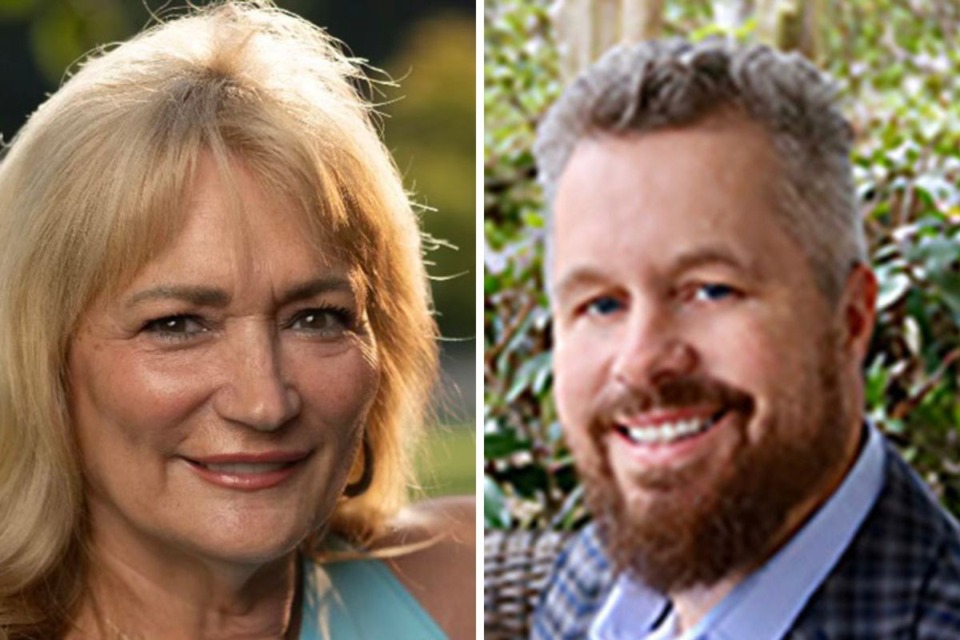 <strong>Vicki Gandee (left) and Andy Ellis (right) are vying for the same school board position.</strong> (From left to right: Courtesy Vicki Gande; The Daily Memphian file)