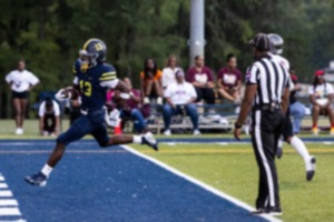 <strong>Lausanne receiver Jawell Rodgers scores a touchdown during the game against MASE at Lausanne on Friday. Aug. 23, 2024.</strong> (Brad Vest Special to The Daily Memphian)