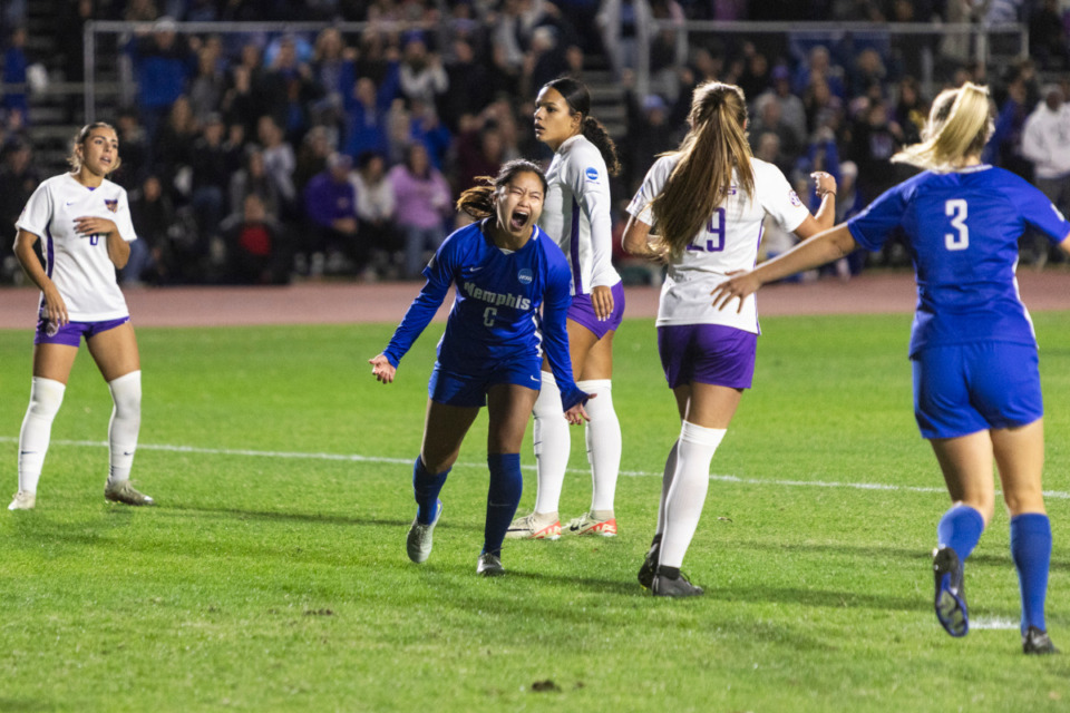 <strong>Memphis standout Momo Nakao (in file photo) scored one of the four Memphis goals in Sunday&rsquo;s 4-2 win over Iowa State.</strong> (Brad Vest/The Daily Memphian file)