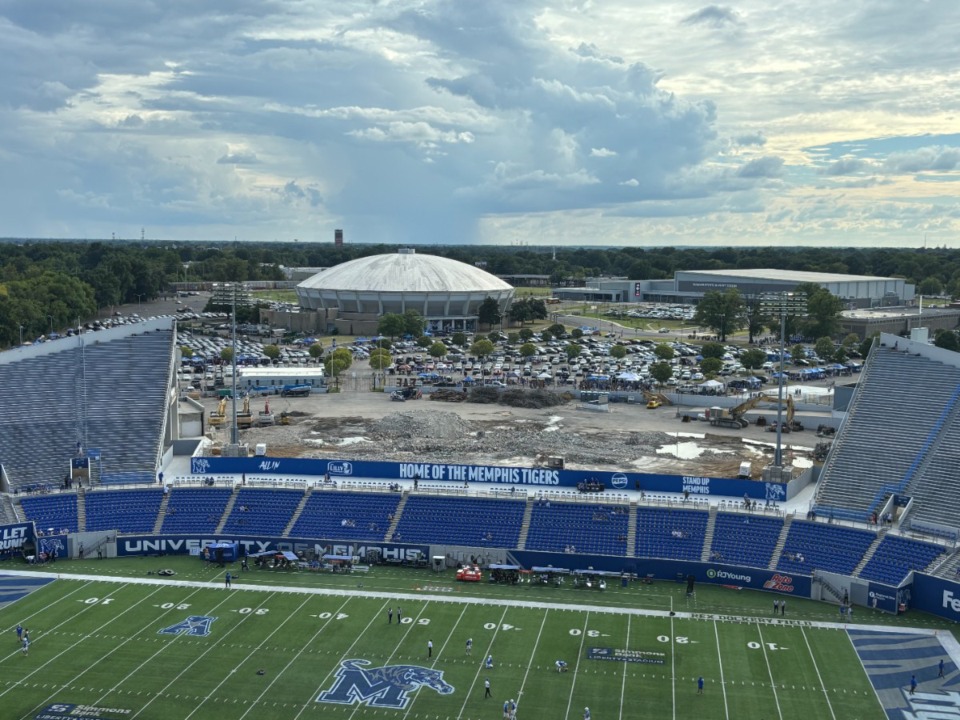 <strong>Simmons Bank Liberty Stadium is undergoing renovations that will cost the Tigers program $750,000 in lost revenue.</strong> (Tim Buckley/The Daily Memphian)