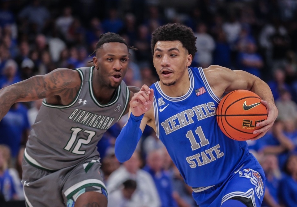 <strong>Former University of Memphis guard Jahvon Quinerly (11) announced his decision on Instagram.</strong> (Patrick Lantrip/The Daily Memphian file)