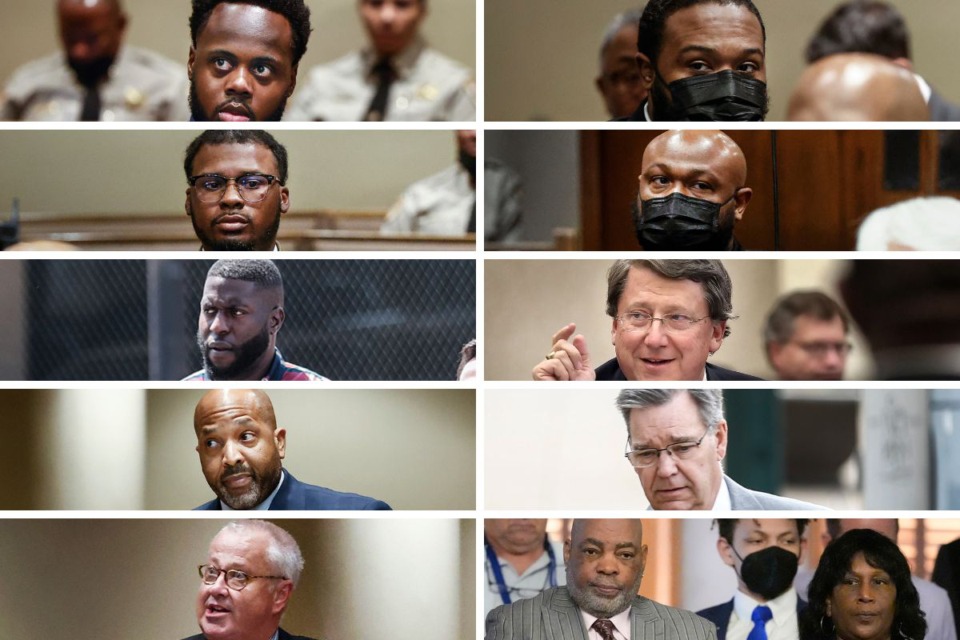 <strong>Clockwise from top left: Tadarrius Bean, Demetrius Haley, Desmond Mills, Judge Mark Norris, Michael Stengel, RowVaughn and Rodney Wells, Martin Zummach, John Keith Perry, Emmitt Martin III and Justin Smith are all part of the trial.</strong> (Clockwise from top left: Mark Weber/The Daily Memphian file; Mark Weber/The Daily Memphian file; Mark Weber/The Daily Memphian file; Jim Weber/The Daily Memphian file; Mark Weber/The Daily Memphian file; George Walker IV/AP file; Mark Weber/The Daily Memphian file; Mark Weber/The Daily Memphian file; Patrick Lantrip/The Daily Memphian; Mark Weber/The Daily Memphian file)