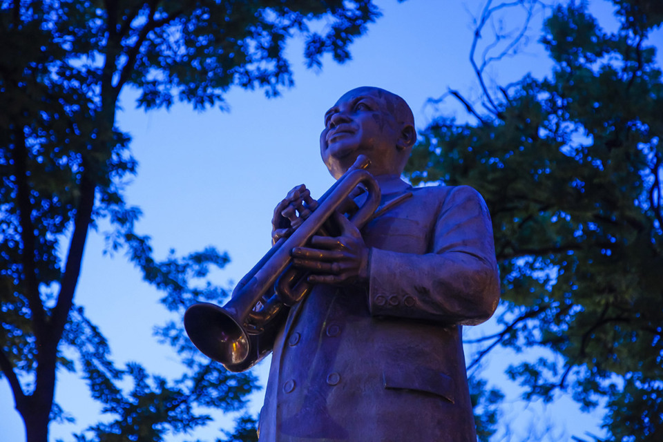 <strong>The W.C. Handy statue stands over Handy Park on Beale Street.</strong> (The Daily Memphian file)