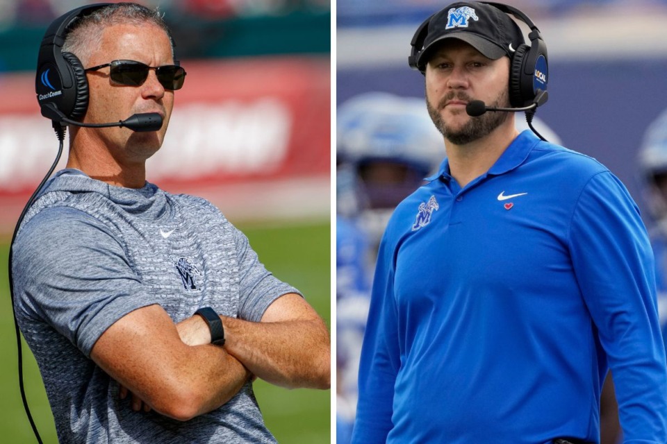 <strong>Coach Mike Norvell and Coach Ryan Silverfield will face each other Saturday in Tallahassee, Florida, when Memphis takes on Florida State.</strong> (From left to right: Chris Szagola/AP file; Mark Humphrey/AP file)