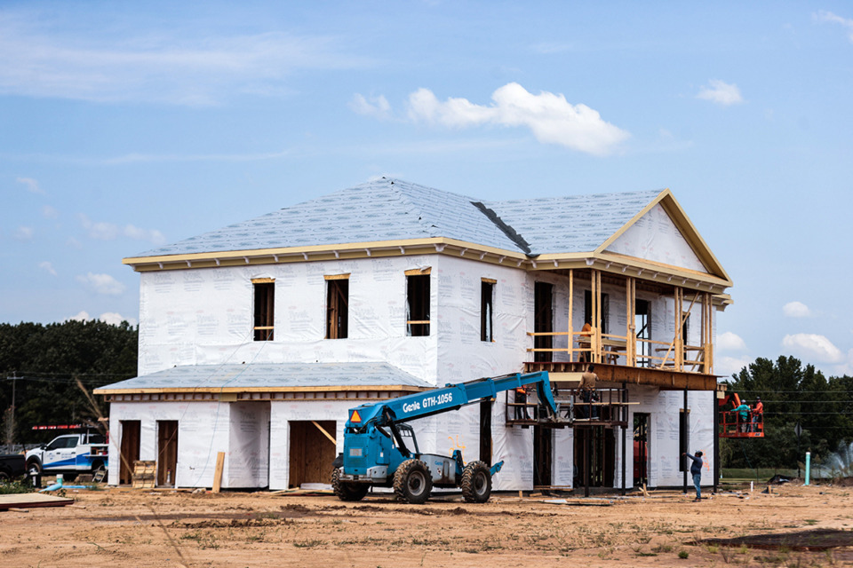 <strong>New construction in Silo Square goes up Sept. 10.</strong> (Patrick Lantrip/The Daily Memphian)