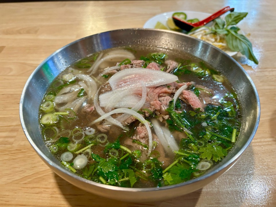 <strong>A small bowl of beef noodle pho for $11.99 at I Love Pho Great Asian Eatery.</strong> (Joshua Carlucci/Special to The Daily Memphian)