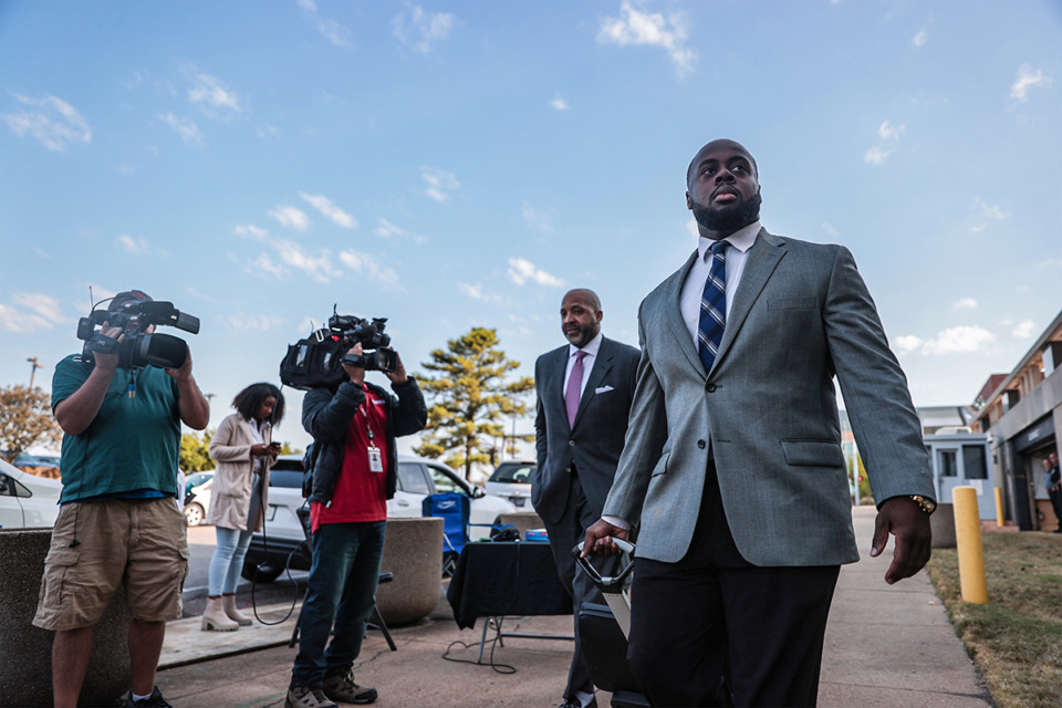 <strong>Tadarrius Bean enters the Odell Horton Federal Building for a Sept. 10, 2024 court hearing.</strong> (Patrick Lantrip/The Daily Memphian)