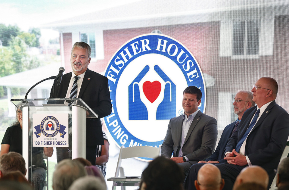 <strong>Joseph Vaughn, executive director of the Memphis VA Health Care System, speaks durning a dedication ceremony for the new Fisher House at the Lt. Col. Luke Weathers Jr. (Memphis) VA Medical Center Sept. 17.</strong> (Mark Weber/The Daily Memphian)