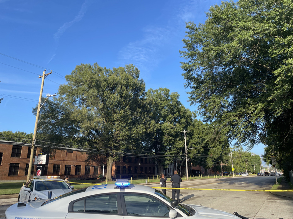 <strong>A fatal police pursuit took place outside Cornerstone Prep Denver, an elementary school in Frayser, Monday, Sept. 16, 2024.</strong> (Laura Testino/The Daily Memphian)