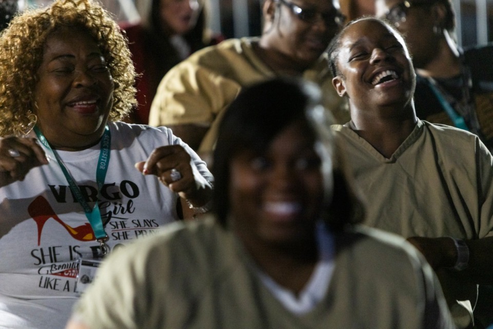 <strong>The audience sways along with the performance by the Memphis Symphony Orchestra at the Shelby County Corrections Center on Tuesday, Sept. 17, 2024.&nbsp;</strong>(Brad Vest/Special to The Daily Memphian)