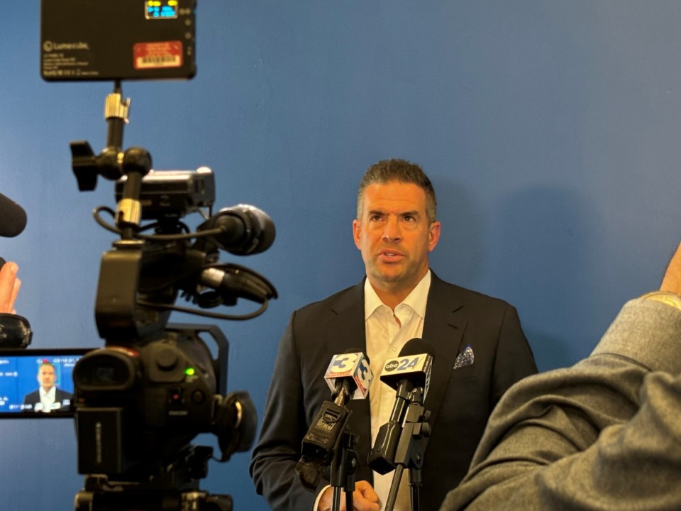 <strong>AAC commissioner Tim Pernetti stopped in Memphis this week as part of a previously scheduled visit as he makes the rounds to every campus in the conference. </strong>(Tim Buckley/The Daily Memphian)