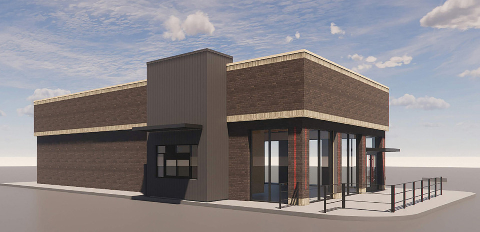 <strong>This rendering shows a new 2,330-square-foot building that will be a Chipotle at Stage Centre in Bartlett.</strong> (Courtesy City of Bartlett)