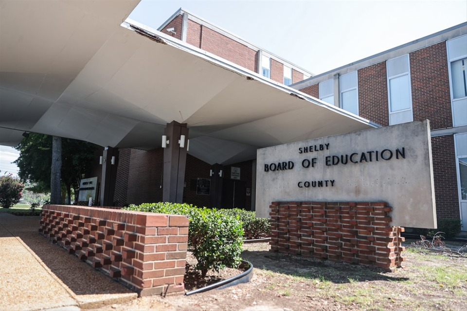 <strong>The exterior of the Shelby County Board of Education building Aug. 16, 2024.</strong> (Patrick Lantrip/The Daily Memphian)