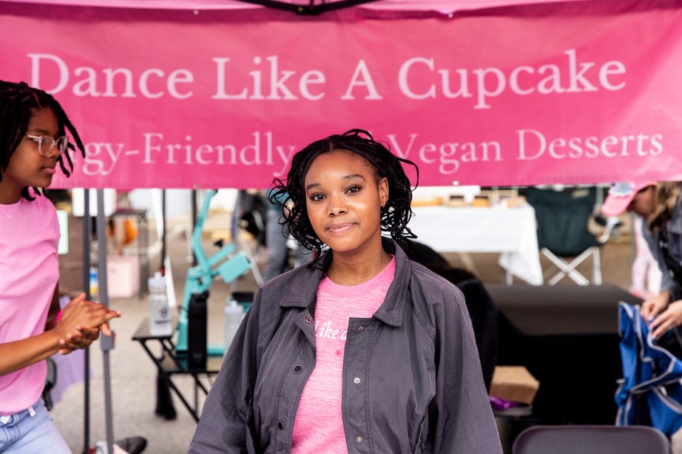 <strong>Alannah Williams, owner of Dance Like a Cupcake, at the kids market inside of the Cooper Young Festival.</strong> (Brad Vest/Special to The Daily Memphian)