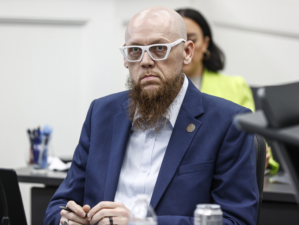 <strong>Lakeland city manager Michael Walker attends a Lakeland Municipal Planning &amp; Design Review Commission meeting April 11 at the University of Memphis.</strong> (Mark Weber/The Daily Memphian file)