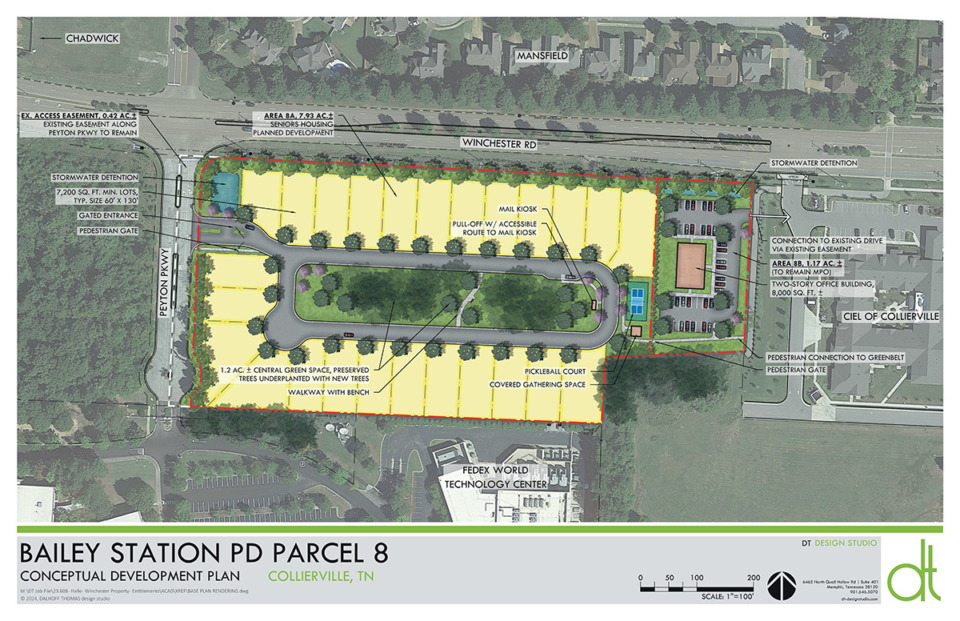 <strong>A concept plan depicts a 25-lot age-restricted subdivision. Town of Collierville leaders will review a rezoning allowing the development on Monday.</strong> (Courtesy Town of Collierville)