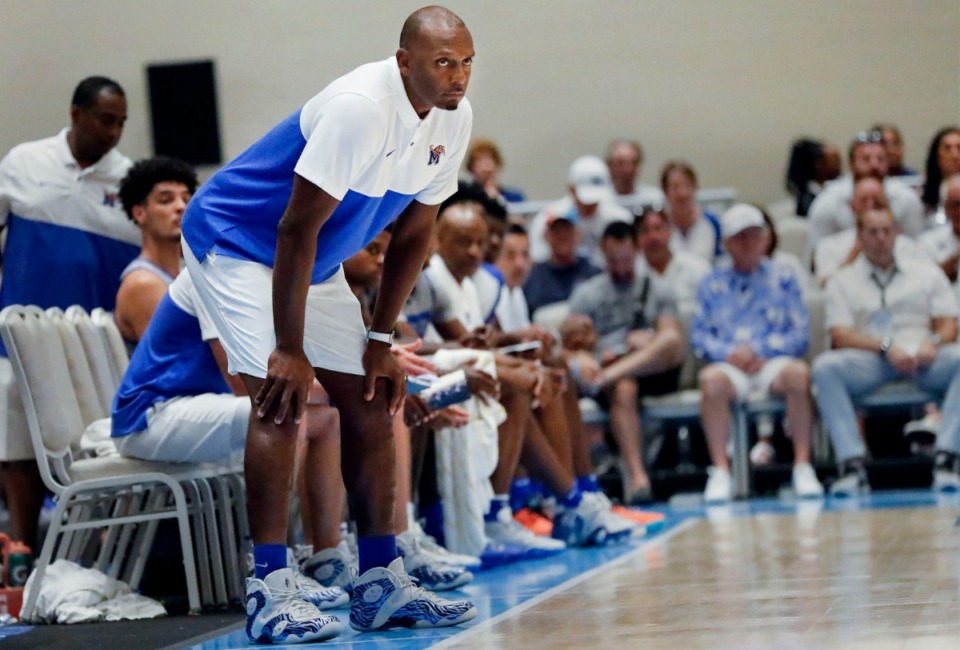 <strong>Memphis Tigers head coach Penny Hardaway looks on during action against the Bahamas National Team in their exhibition game in Nassau, Bahamas, Saturday, August 17, 2019.</strong> (Mark Weber/Daily Memphian)
