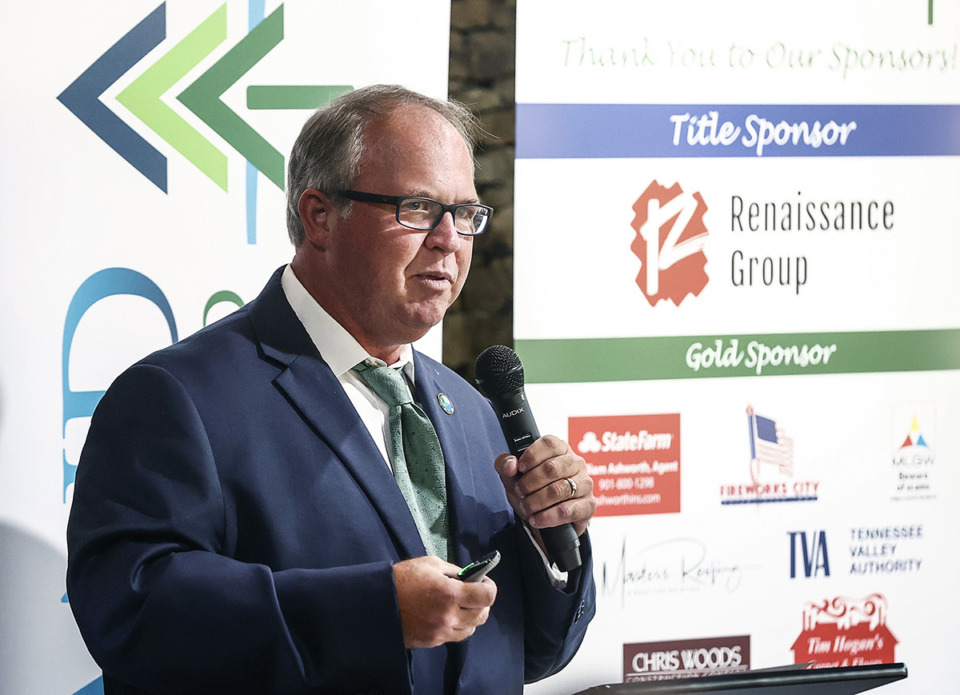 <strong>Lakeland Mayor Josh Roman was the guest speaker at the Lakeland Area Chamber of Commerce luncheon Sept. 25.</strong> (Mark Weber/The Daily Memphian)