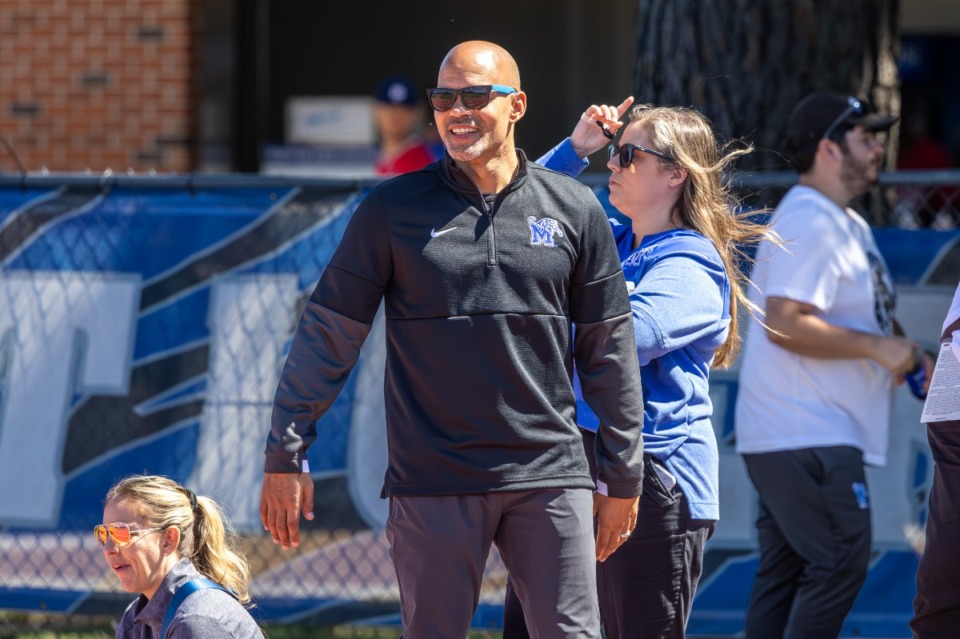 <strong>University of Memphis athletic director Ed Scott during the game between Memphis and Kansas State on Sunday, Sept. 8, 2024 at Simmons Bank Liberty Stadium.</strong> (Wes Hale/Special to The Daily Memphian)