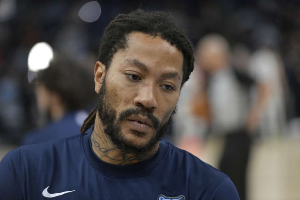 <strong>Memphis Grizzlies guard Derrick Rose&rsquo;s poetic farewell to basketball included the words&nbsp;&ldquo;You offered wisdom that was not just about the game, but about life, discipline, hard work, perseverance. You showed me that passion is something to cherish, ensuring that I pour my heart into every dribble, every shot, every play...&rdquo;</strong> (Brandon Dill/AP file)