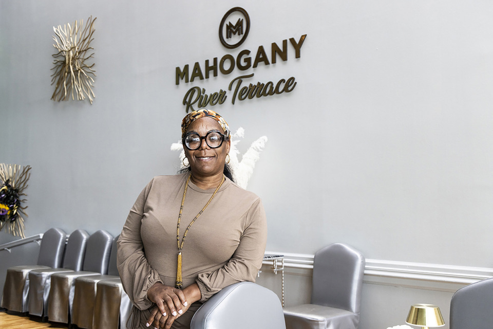 <strong>&ldquo;You can&rsquo;t get any closer to the river without being in it,&rdquo; said Carlee McCullough, owner of Mahogany River Terrace on Mud Island.</strong> (Brad Vest/Special to The Daily Memphian)