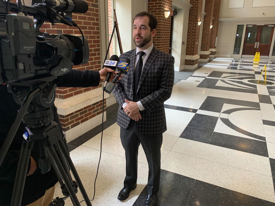 <strong>A Hernando police officer working as a school resource officer is accused of rape, according to DeSoto County District Attorney Matthew Barton, seen here in a file photo.</strong> (Rob Moore/The Daily Memphian file)