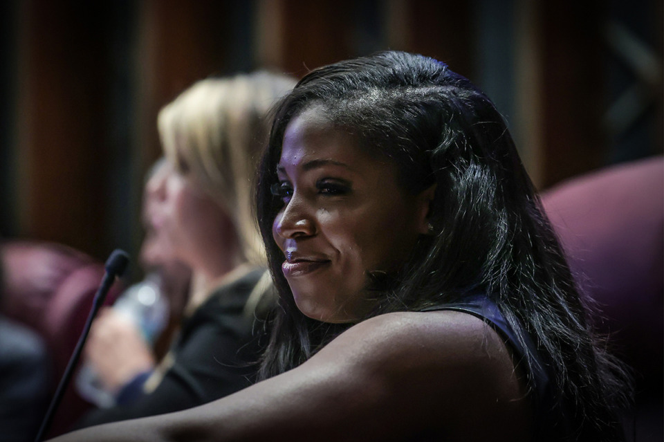 <strong>Memphis City Council member Michalyn Easter-Thomas sits in on a Jan. 9 council meeting.</strong> (Patrick Lantrip/The Daily Memphian file)