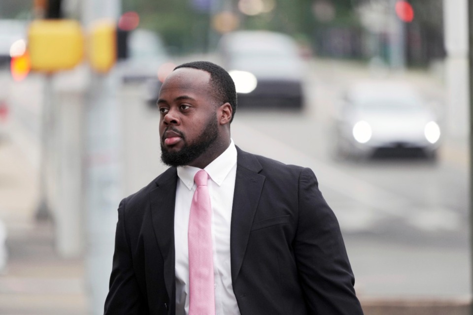 <strong>Tadarrius Bean is one of three former Memphis police officers charged in the 2023 fatal beating of Tyre Nichols.</strong> (Karen Pulfer Focht/AP)