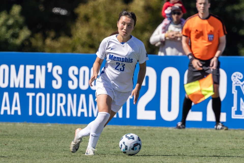 <strong>Goals by Ai Kitagawa (in a file photo) helped the Tigers win their 17th straight home match, 2-1, Thursday night at the Track and Soccer Complex.</strong> (Wes Hale/Special to The Daily Memphian)