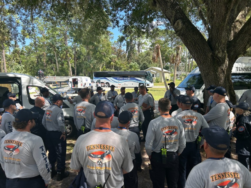 <strong>About 80 members of Tennessee Task Force 1 from the Memphis area were deployed on Sept. 25 to help with search and rescue in Florida, then traveled to North Carolina. </strong>(Courtesy Memphis Fire Department)