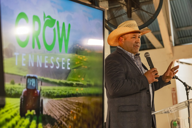 Grow Tennessee Network celebrates its launch at Agricenter International Oct. 9. Tennessee state Rep. Andy Holt spoke at the event. (Ziggy Mack/Special to The Daily Memphian)