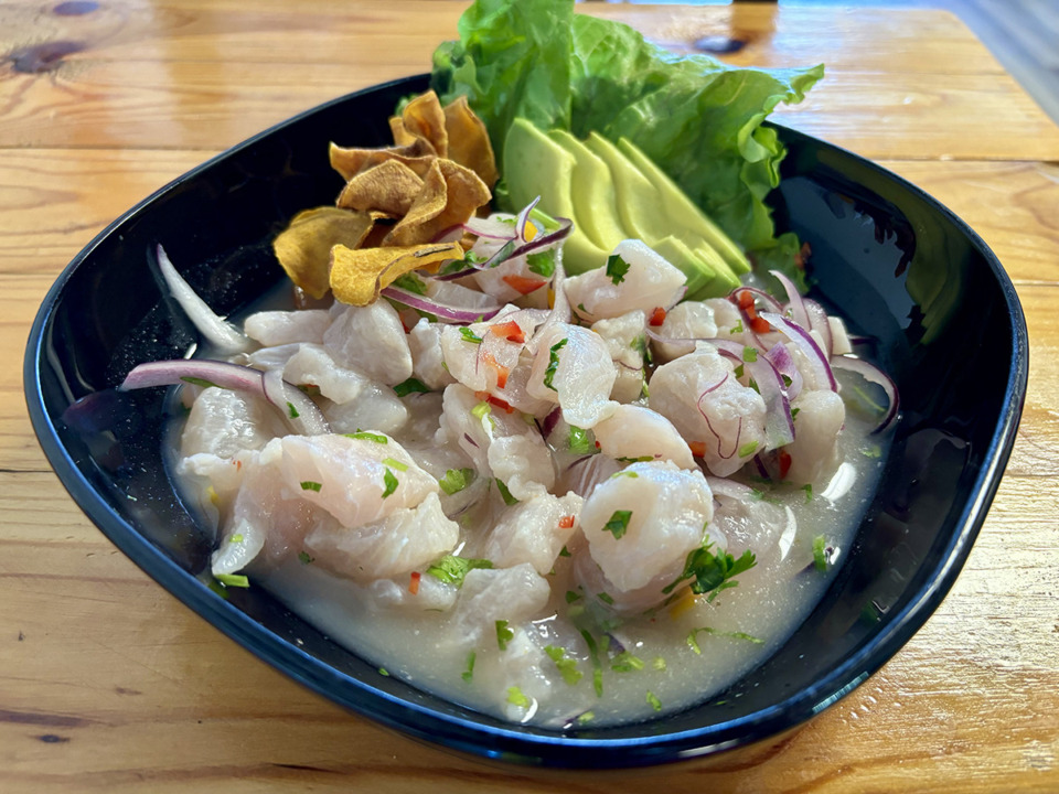 <strong>The ceviche de pescado at Chilemon has whitefish with avocado and crispy sweet potato chips.</strong> (Joshua Carlucci/Special to The Daily Memphian)