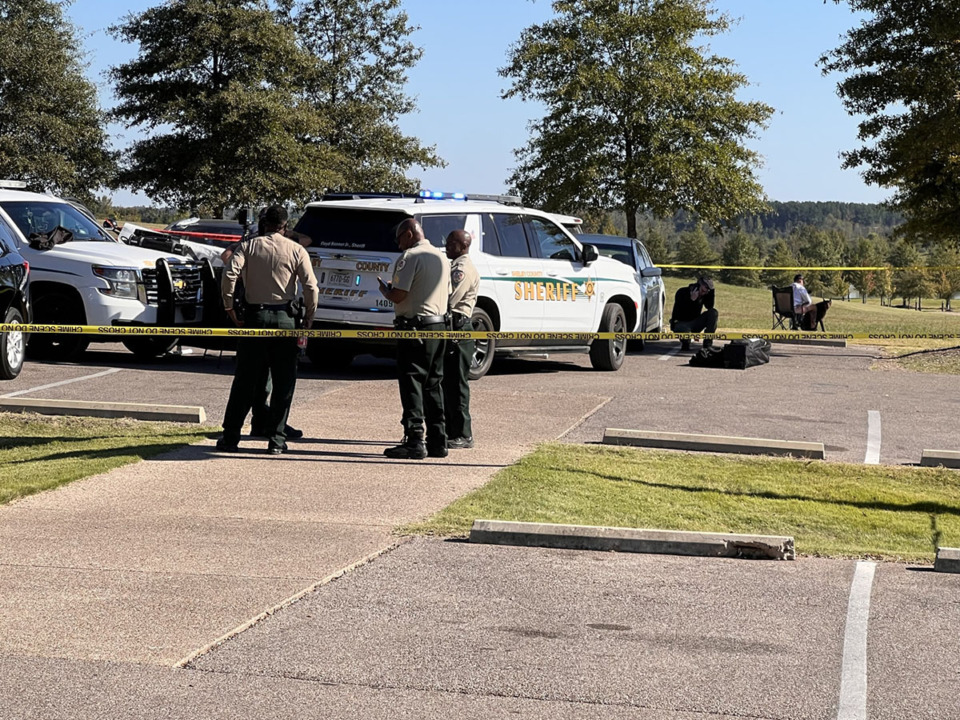 <strong>The Shelby County Sheriff's Office was on the scene of a shooting at Shelby Farms Oct. 19.</strong> (Jody Callahan/The Daily Memphian)