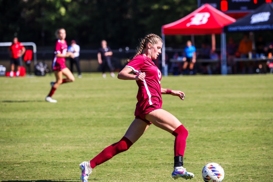 <strong>ECS junior Allie Broadway scored twice to help the Eagles defeat University School of Jackson Thursday in Chattanooga and reach the championship match of the D2-A girls state tournament.</strong> (Tracey Simpson/Special to The Daily Memphian)