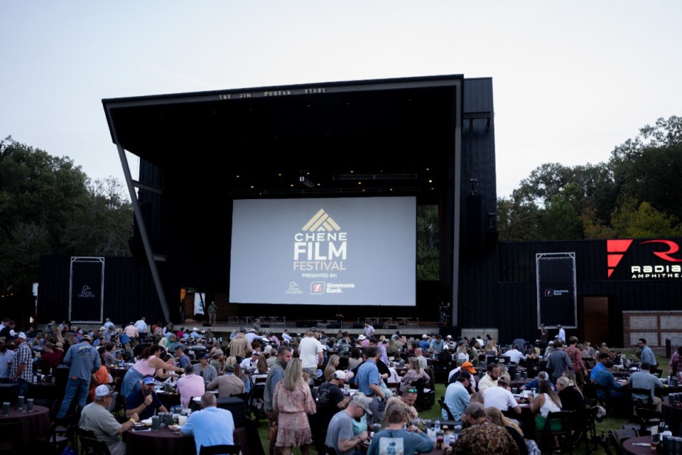 <span data-olk-copy-source="MessageBody"><strong>The main stage at the 2023 inaugural Ch&ecirc;ne Film Festival showed six short films, and Jacob &amp; Friends performed for 900 attendees</strong>.&nbsp;</span>(Courtesy&nbsp;<span data-olk-copy-source="MessageBody">Ch&ecirc;ne Gear)</span>